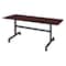 Kobe Rectangle FlipTop Table, 60" W, 29" H, Laminate Top, Mahogany MKFT6030MH - alternate 1